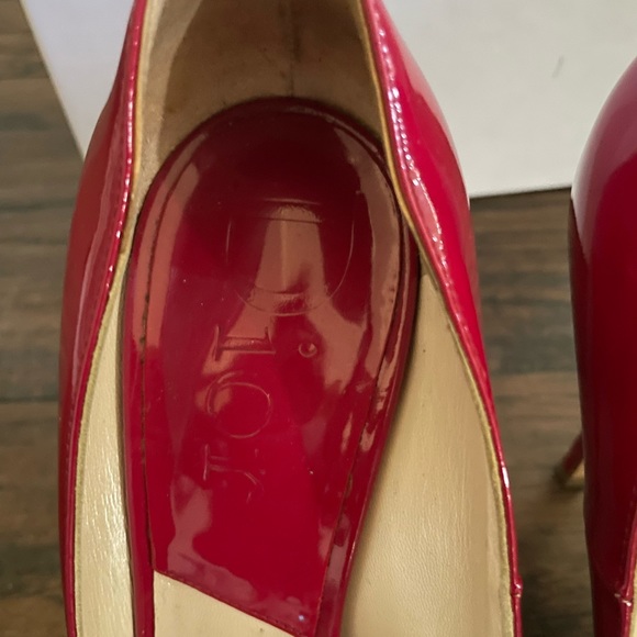 💎💎 COA Christian Dior Patent leather Red stiletto size 38.5 Made in Italy - Picture 6 of 9
